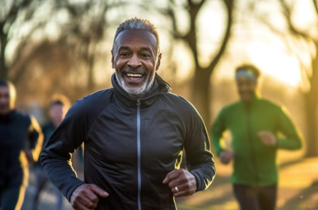 Une image d'un homme faisant du sport en plein air.