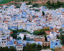 Une image de Chefchaouen ville bleue.